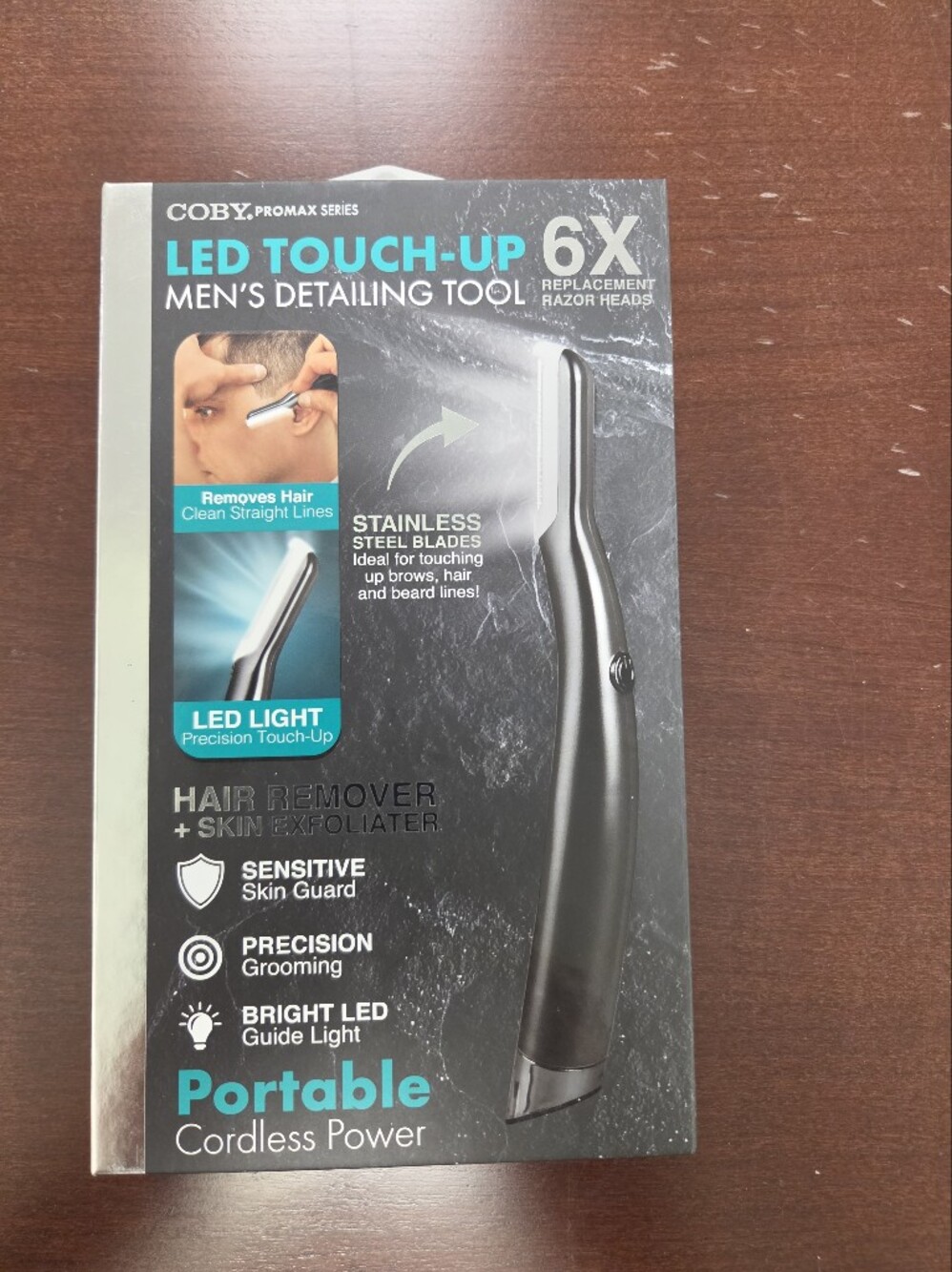 COBY LED Touch-Up Men's Detailer — Silver Precision Groomer